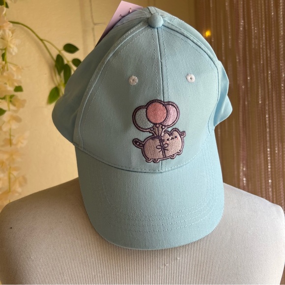Pusheen Accessories - ✨NWT✨ Pusheen Light Blue Cap with Pink Balloon Design